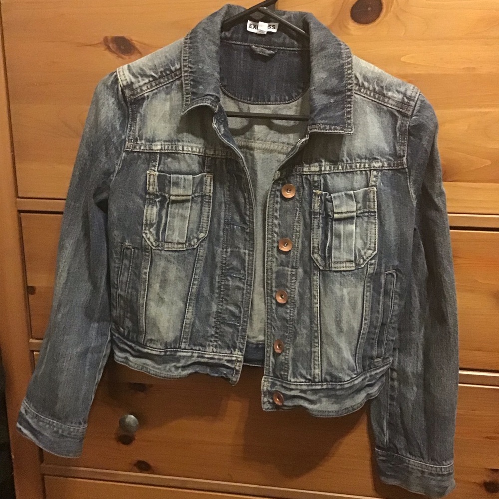 SOLD: Express Cropped Jean Jacket